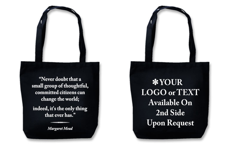 Eco Friendly Tote With Quote"Change The World" Eco Friendly Tote With Quote"Change The World"